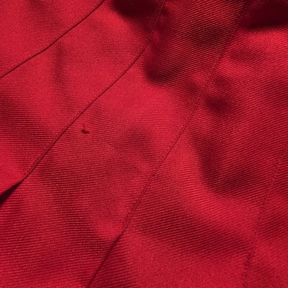 Reebok Women's Red Pleated Skirt Twill Polyester Button Closure Size 12